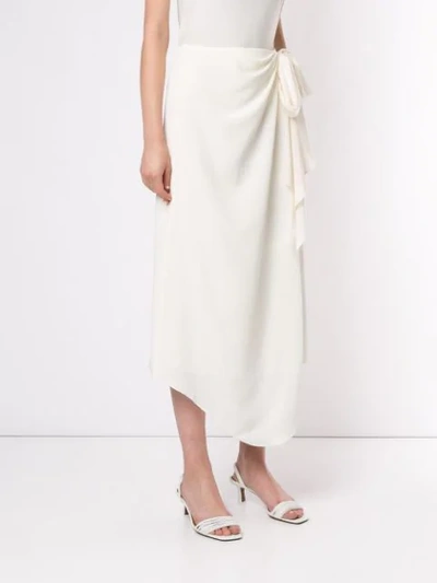 Shop Anna October Wrap Midi Skirt In White