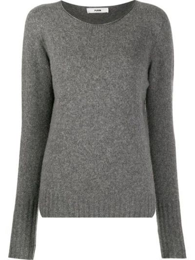 Shop Roberto Collina Long-sleeve Fitted Sweater In Grey