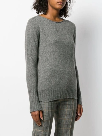 Shop Roberto Collina Long-sleeve Fitted Sweater In Grey