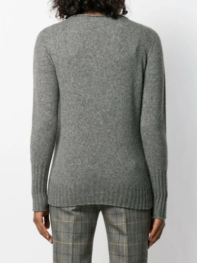 Shop Roberto Collina Long-sleeve Fitted Sweater In Grey