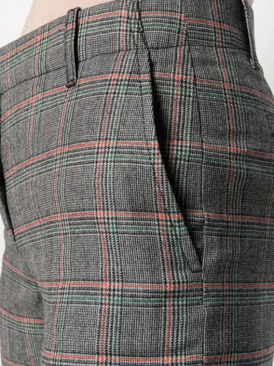 Shop Alberto Biani Check Print Trousers In 30 Grigio