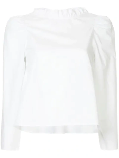 Shop Atlantique Ascoli Ruffled Blouse - White