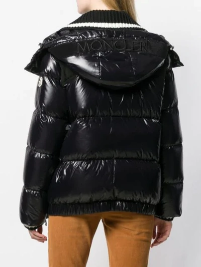 Shop Moncler Hooded Padded Jacket In Black