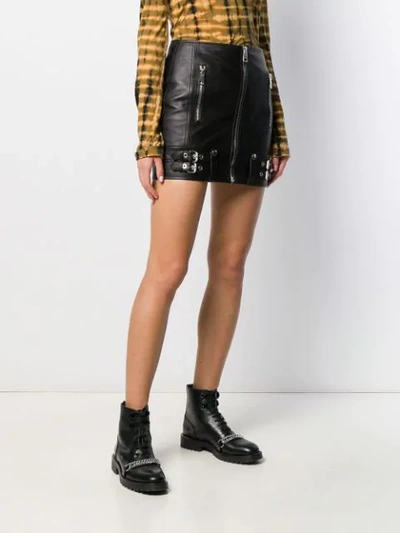 Shop Manokhi Zipped Mini Skirt In Black