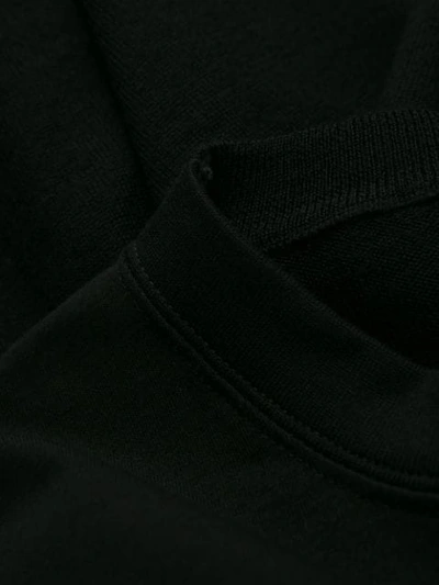 Shop Mm6 Maison Margiela Reversed Logo Crewneck Dress In Black