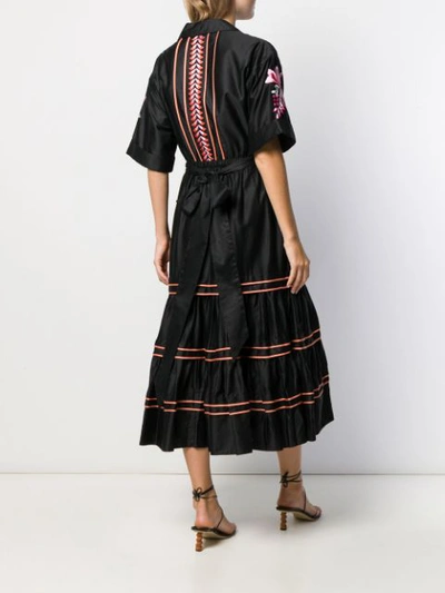 Shop Temperley London Cherry Blossom Dress In Black