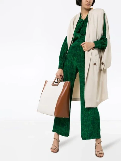 Shop Chufy Printed Wide-leg Trousers In Green