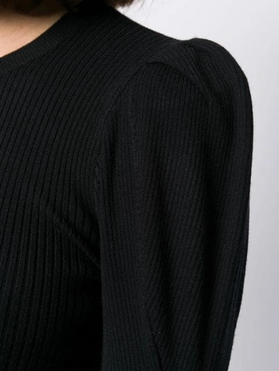 Shop Polo Ralph Lauren Long-sleeve Fitted Sweater In Black