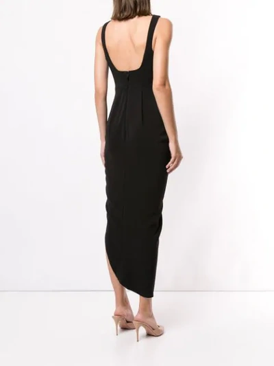 Shop Acler Maine Asymmetric Dress In Black