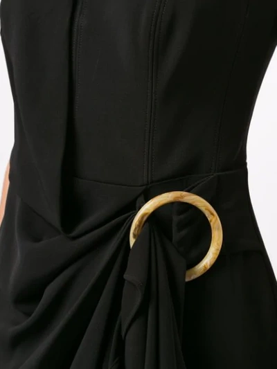 Shop Acler Maine Asymmetric Dress In Black