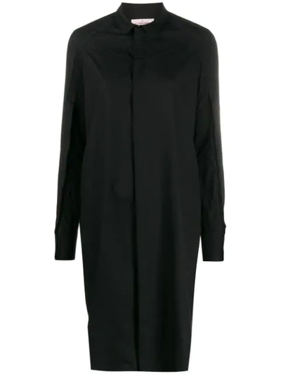 Shop A.f.vandevorst Doris Shirt Midi Dress In Black