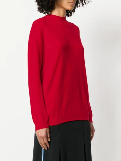 Shop Valentino Mock Neck Sweater - Red
