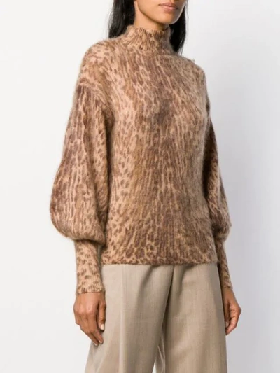 Shop Zimmermann Leopard Print Sweater In Brown