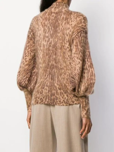 Shop Zimmermann Leopard Print Sweater In Brown