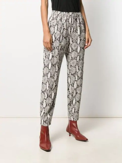 Shop A.l.c Elijah Snake-print Trousers In Neutrals