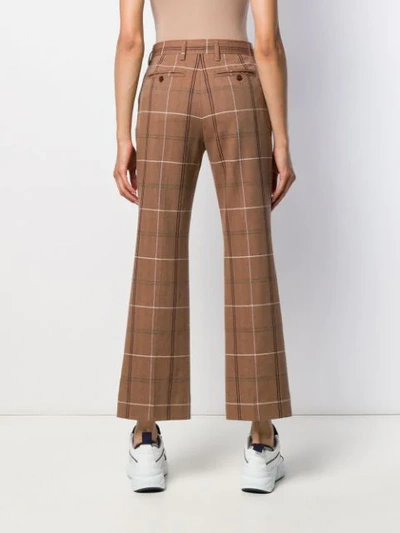 Shop Acne Studios Fitted Low Waist Trousers In Brown