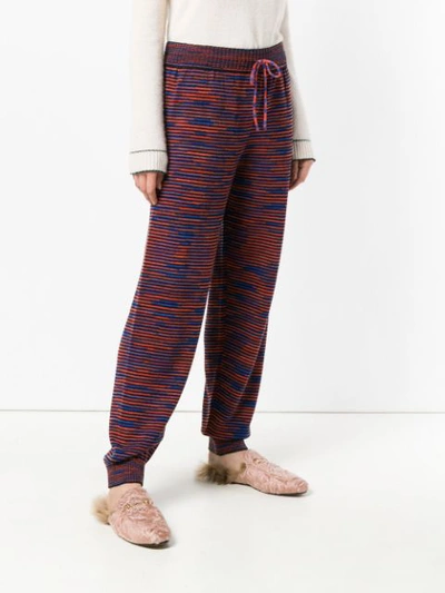 Shop M Missoni Knitted Sweatpants - Blue