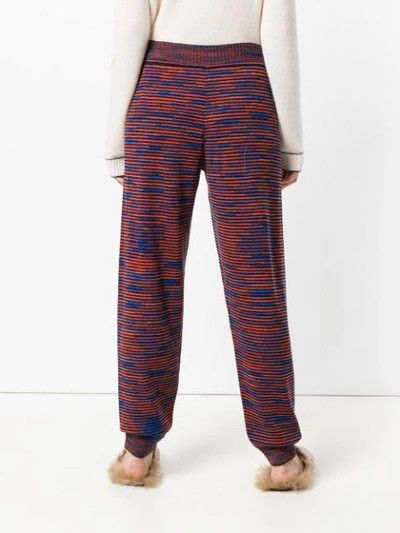 Shop M Missoni Knitted Sweatpants - Blue