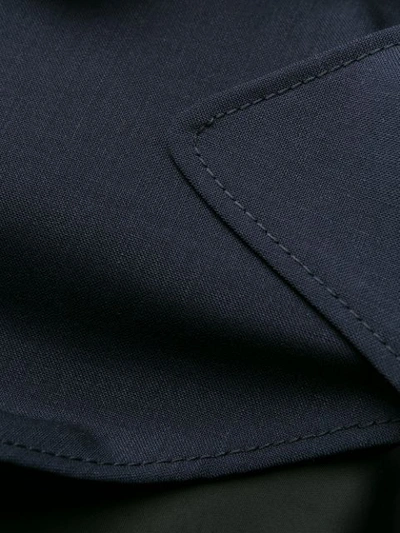 Shop Maison Margiela Spliced Shirt Midi Dress In 961 Blu / Black