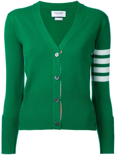 Shop Thom Browne Cashmere V-neck Cardigan In Green