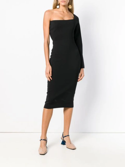 Shop Solace London One Shoulder Dress - Black