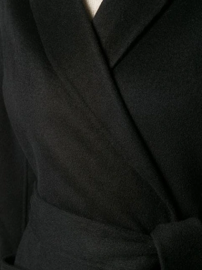 Shop Stefano Mortari Belted Coat In Black