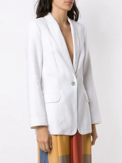 Shop Alcaçuz V-neck Miriam Blazer In White