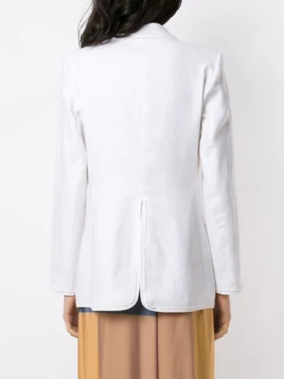 Shop Alcaçuz V-neck Miriam Blazer In White