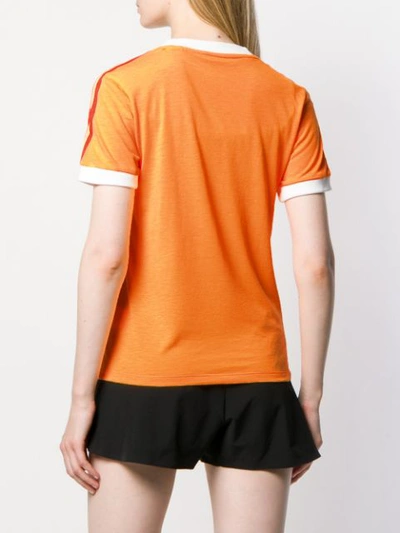 Shop Adidas Originals Embroidered Logo T In Orange