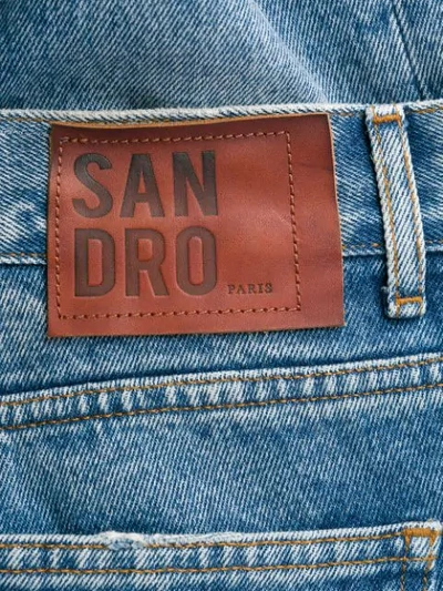 Shop Sandro Hoch Sitzende Jeans In Blue Vintage