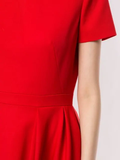 Shop Alexander Mcqueen Drape Detail Mini Dress In Red