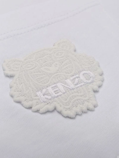 Shop Kenzo Tiger Patch T-shirt In White