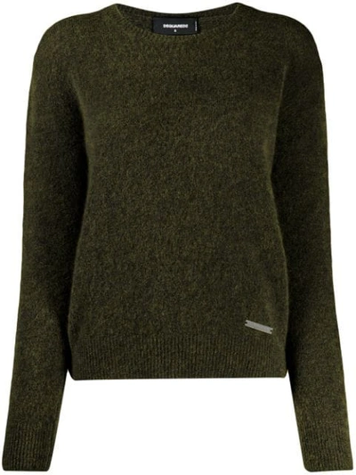 Shop Dsquared2 Ribbed Knit Sweater In 710 Verde
