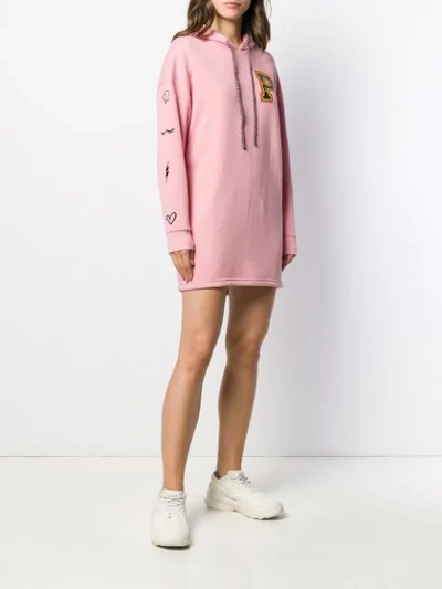 Puma X Sue Tsai Hooded Sweatshirt Style Dress In Bridal Rose