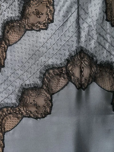FENDI CHEVRON LACE SHIFT-DRESS - 灰色