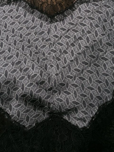 Shop Fendi Chevron Lace Shift-dress In Grey