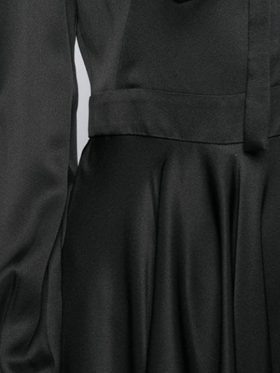 Shop Alexander Mcqueen Pussy-bow Asymmetric Dress In Black