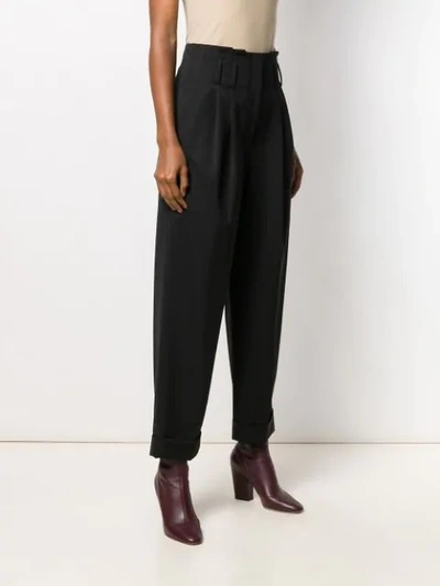 Shop Brunello Cucinelli High Waisted Palazzo Trousers In Black