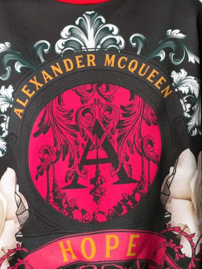 Shop Alexander Mcqueen Floral Baroque Print Sweatshirt In Black