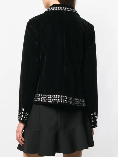 Shop Amuse Studded Double Breasted Jacket - Black