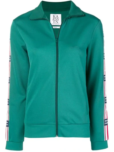 Shop Zoe Karssen Zip Front Sports Jacket In Green