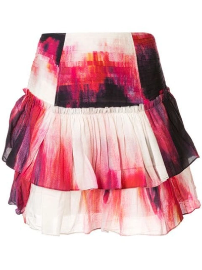 Shop Aje Miami Tie Dye Skirt In Multicolour