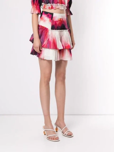 Shop Aje Miami Tie Dye Skirt In Multicolour