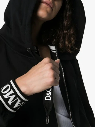 Shop Dolce & Gabbana Logo Detail Hoodie In Black