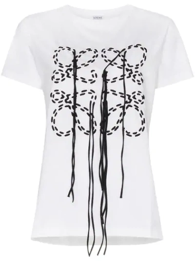 Shop Loewe Anagram Logo T-shirt In White