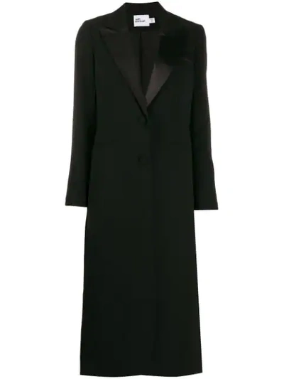Shop Self-portrait Blazer-style Coat In Black