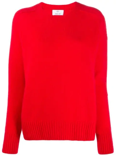 Shop Allude Crew-neck Cashmere Sweater In Red