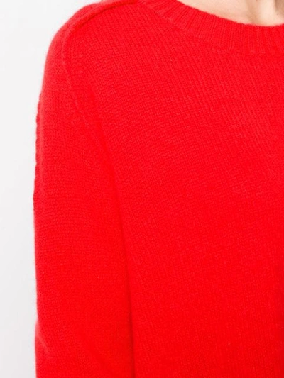 Shop Allude Crew-neck Cashmere Sweater In Red