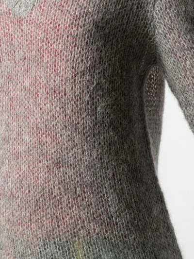 Shop Prada Pullover Mit V-ausschnitt In F0031 Grigio