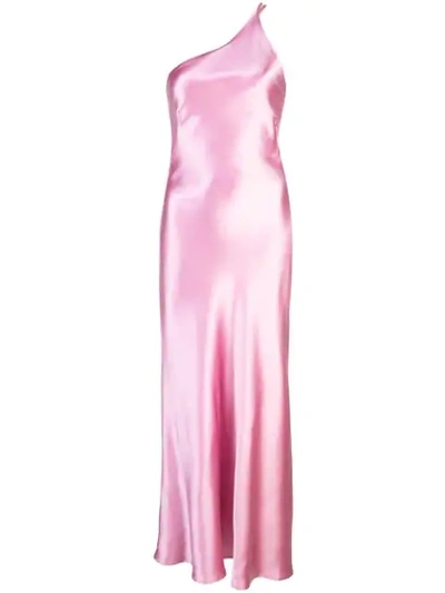 Shop Galvan Roxy Asymmetrical Dress In Pink